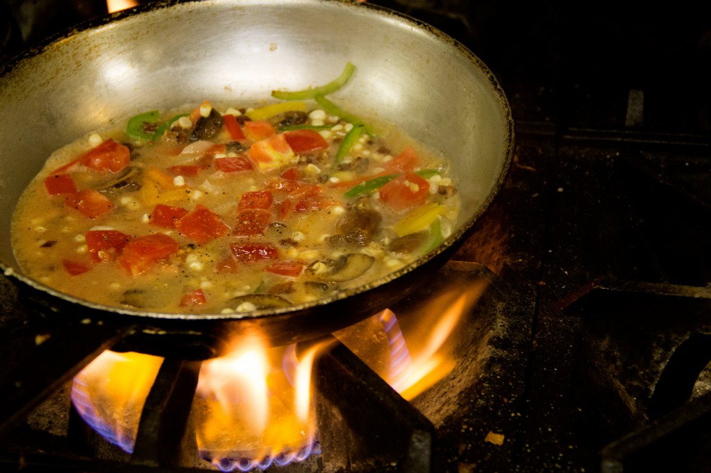 Letting ingredients simmer