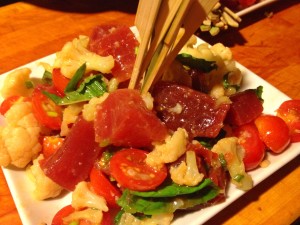 Tuna sashimi salad